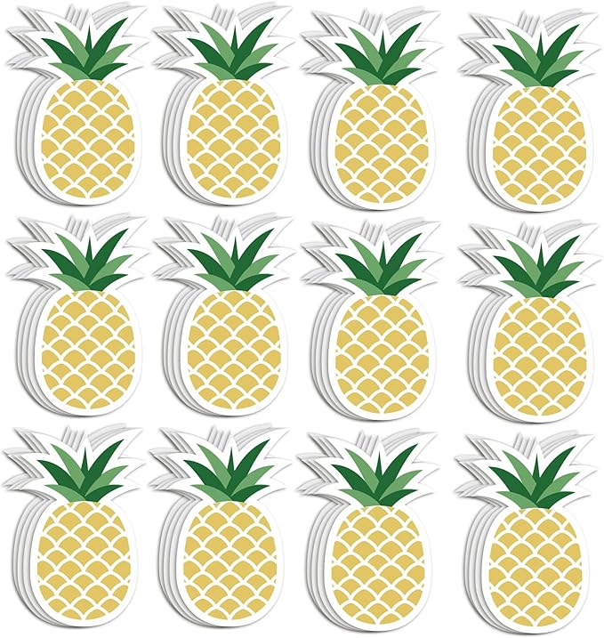 12 Pcs Pineapple Shape Sticky Notes Pineapple Sticky Note Pad Cute Fruit Self Stick Note Pads Self Adhesive Paper Message Note for Home Office School Stationery Supplies Party Gift