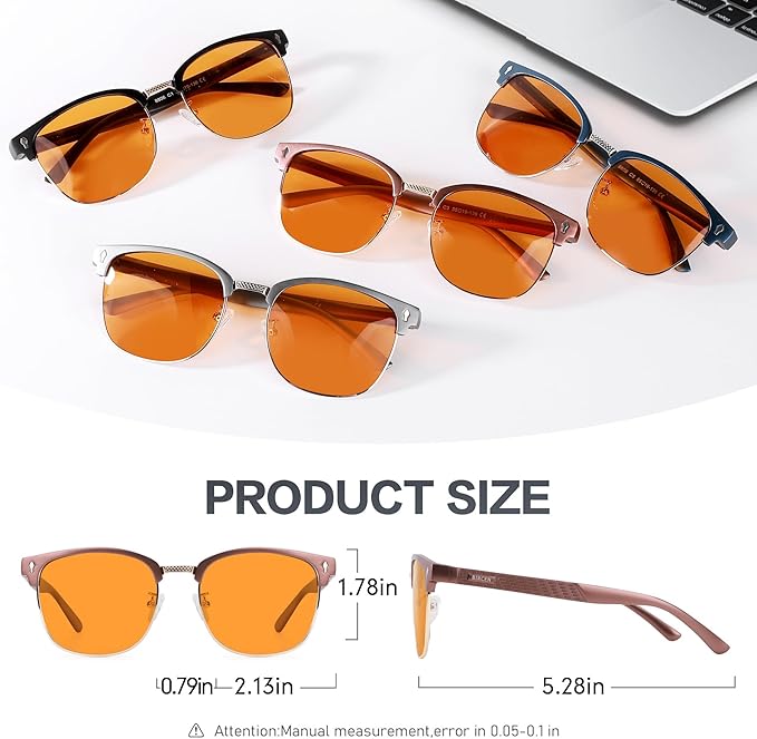 BIRCEN Blue Light Blocking Glasses: Al-Mg Metal Bluelight Computer Clear Glasses for Men Women Anti Eyestrain Office Home