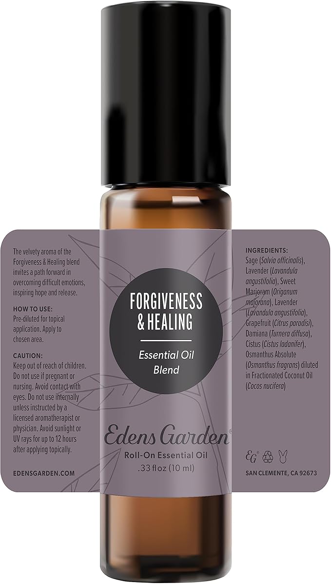 Edens Garden Forgiveness & Healing Essential Oil Roll-On Blend- 100% Pure Premium Grade, Natural, Therapeutic, Aromatherapy, Kid & Skin Safe, The Best for Gifts, Tension Pre-Diluted 10 ml (.33 fl oz)
