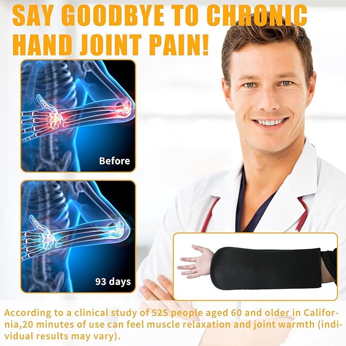 Red-Light-Therapy-for-Hands,2025 Upgraded 4 Modes Infrared Light Therapy for Finger Wrist Pain Relief,150 Dual Wavelength LED,Consisting of Adjustable Power and Time Controller,16.5 * 7.8IN