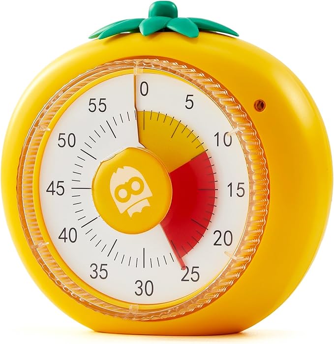 Kids Timer, 60-Min Visual Timer for Kids, Pomodoro Timers for Work, Cooking, Study, School - Magnetic Timers for Classroom Countdown Stopwatch, Perfect Time Management Tools