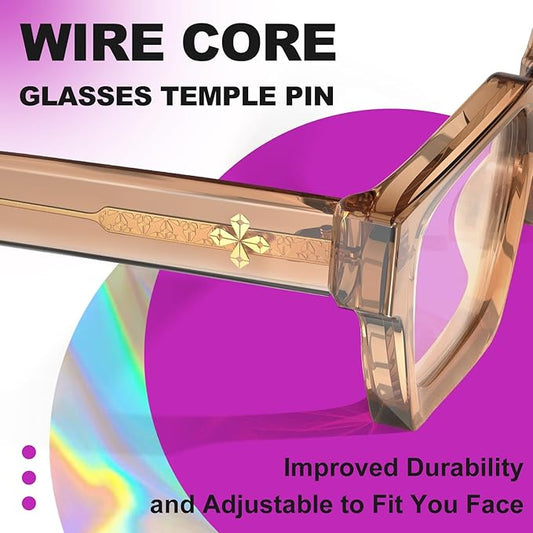 VISOONE Blue Light Blocking Glasses Rectangle Chic Preppy Look MultiColor Frame for Women Men RIVER