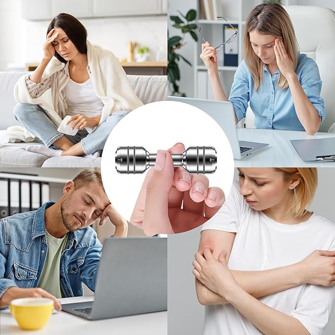 Fidget Toys Fingertip Dumbbell for Adults, 2 in 1 EDC Metal Fidget Spinners, Fidget Spinner for Anxiety Relief Autism Therapy, Stress Relief, Office Gadgets Gift for Adults Teens (Dumbbell)