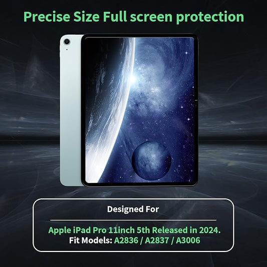 Privacy Screen Protector for iPad Pro 11 Inch M4 2024 5th Generation (A2836 A2837 A3006), Nano iPad Pro 11" Removable Filter Easy Install Film Bubble-Free Guard Anti Blue Light Anti-Spy Shield