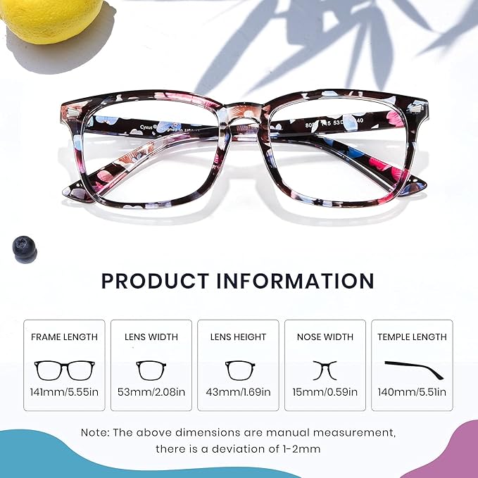 Cyxus Blue Light Glasses for Men Women Reduce Eye Strain UV Blocking for Computer Screen 8082