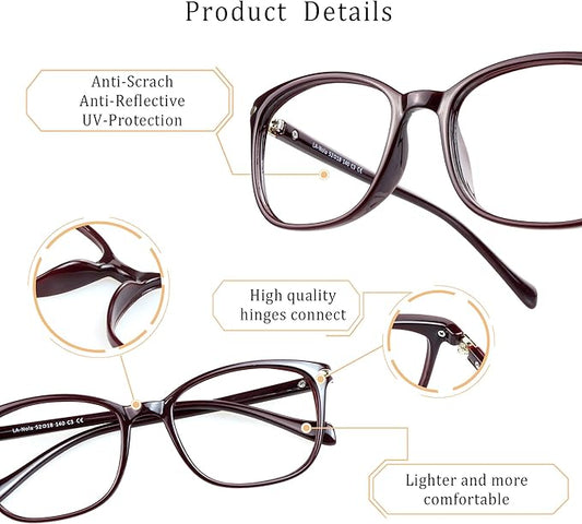 LifeArt Blue Light Blocking Glasses, Anti Eyestrain, Computer Reading Glasses,TV Glasses for Men and Women