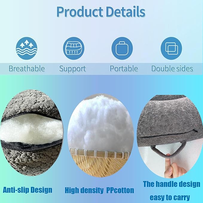 Super Thicken Car Seat Cushion for Adults/Office Chair Cushions/Butt Pillow for Car Long Sitting,Portable Car Seat Pad Fatigue Relief Suitable for Trucks,Cars,Office Chairs,Wheelchairs(Brown)