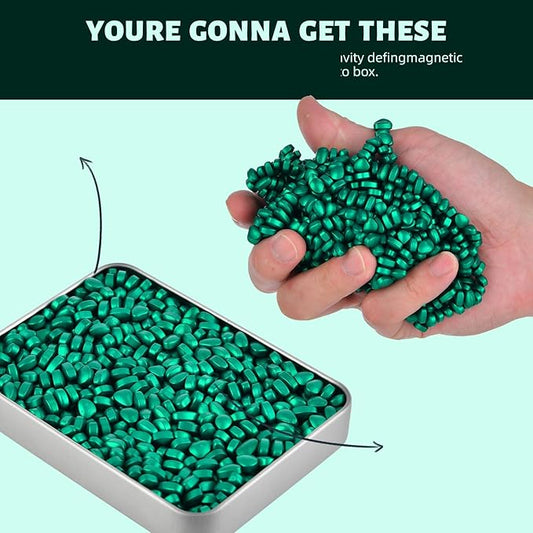 Putty Rocks, Cyan More Than 600 Weak Magnetic Smooth Ferrite Pebbles, Desk Toys and Time-Killer for Adults