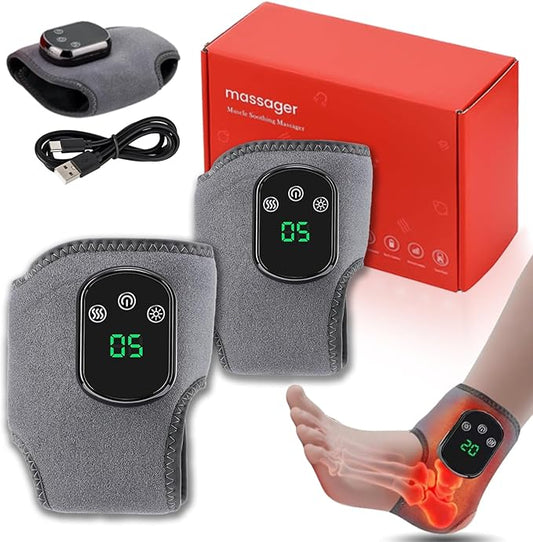 Rejuvacare Foot Massager, 2025 Upgrade Rejuvacare Foot Renew, Foot Renew Triple Method Massager for Neuropathy, 3-Speed Vibration & 5-Temperature Settings, for All Ages Ankle Massage (2PCS)