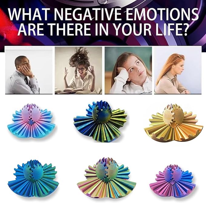 ULTHOOL Gear Ball, 3D Printed Gear Ball Spin Ball Cube Fidget Toy, Gear Sphere, Gear Ball Fidget Toy, Stress Ball, GearSphere Desk Toy, Fidget Ball, Gear Toy for Anxiety Relaxing (Laser Dark Red)