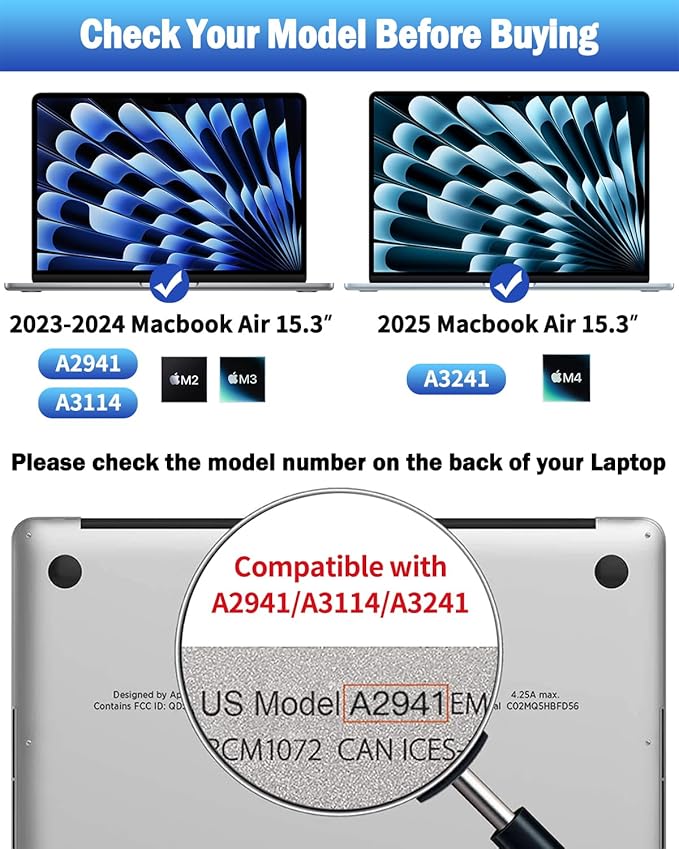 F FORITO 2-Pack Anti Blue Light Matte Screen Protector Compatible with MacBook Air 15.3 inch (2023-2025, M2, M3, M4), Eye Protection Blue Light Blocking Anti Glare Computer Screen Cover