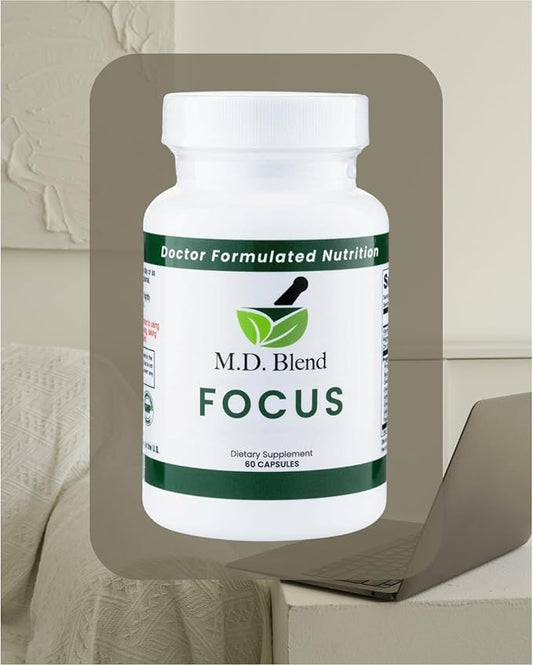 Focus - Expert Formulated Nootropic Supplement - Focus & Cognitive Performance - Confidence & Daily Wellness - Robust Gingko Biloba, Ashwagandha, Phosphatidylserine - 60 Capsules