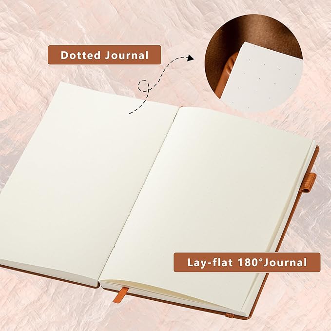 TIEFOSSI Constellations Dotted Journal Notebook-A5 Writing journals with 100gsm 400pages Paper, Hardcover Bullet Organizers Notebook for Women, Men, Teens (Capricorn)