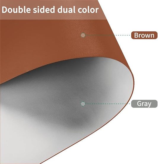 Dining Table Cover for Dining Room Table - Can Be Used On Both Sides Waterproof and Easy to Clean Good Flatness Used for Dining Table(Brown+Gray 44x60)