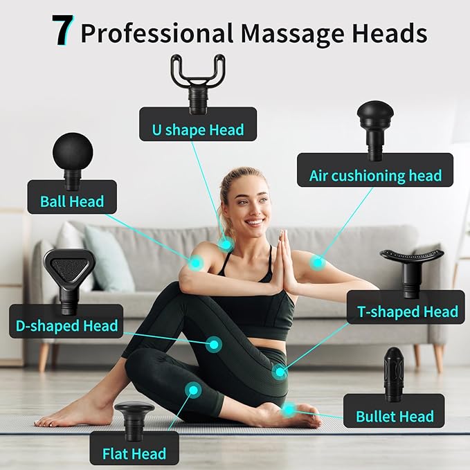 arboleaf Massage Gun deep Tissue, 6 Speeds Powerful Handheld Percussion Muscle Massager Gun with Portable Travel Case for Back, Shoulder, Sore Muscles, Pain Relief for Athletes, Relax, Gifts