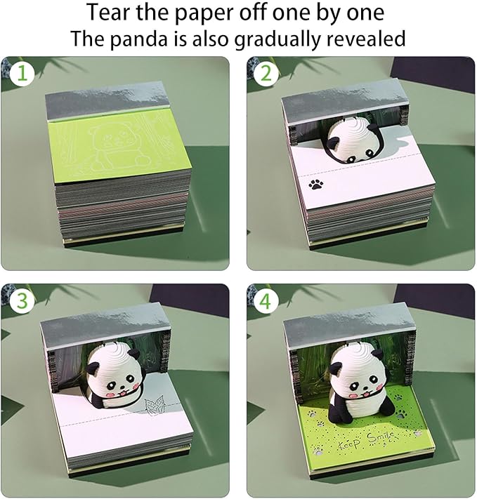 3D Timepiece Calendar 2026 Paper Art Memo Pad with LED Light – Tear-Away Desk Calendar for Record, Planner & Habit Tracker, Bookmark, Gift & Decorative Office Decor