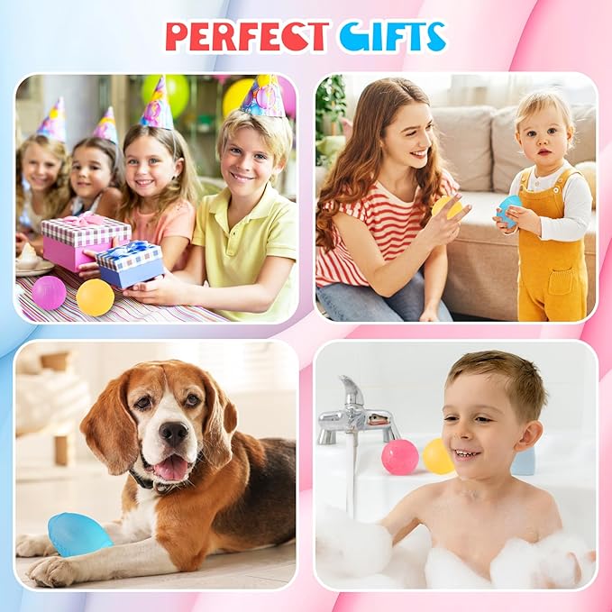 Fidget Toys Stress Balls for Kids & Adults - 4Pack Malt Sugar Squishy Fidget Toys, Slow Rise Gel Ball, Stretchy Squeeze Stress Relief Balls for Anxiety/Therapy/Classroom, Slow-Rise Sensory Toys