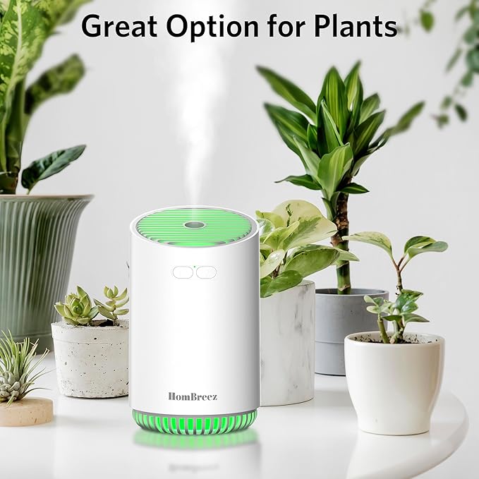 Portable Aromatherapy Diffuser 320ml, Rechargeable Essential Oil Diffuser with LED Light, Cool Mist Humidifier with 2 Mist Modes, Auto Shut-Off, Cordless Use for Home, Office, Bedroom - White