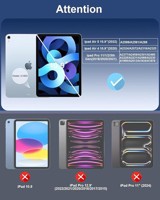 SIBEITU 2 Pack Screen Protector for iPad Air 5th 4th Generation 10.9 Inch 2022/2020, HD Clear 9H Tempered Glass for iPad Pro 11 Inch 2022/2021/2020/2018, Case Friendly, Resistant & Touch Sensitive