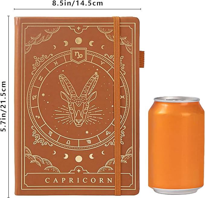 TIEFOSSI Constellations Dotted Journal Notebook-A5 Writing journals with 100gsm 400pages Paper, Hardcover Bullet Organizers Notebook for Women, Men, Teens (Capricorn)