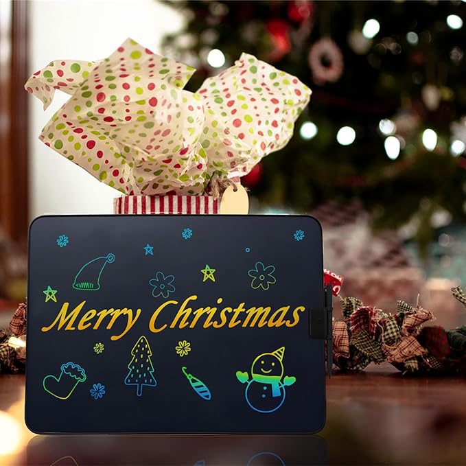 15 Inch LCD Writing Tablets for Kids & Adults, Reusable Doodle Board Writing Board for Back to School, Birthday Gifts, Note Board with Magnets, Dry-Erase Alternative & Sticky Note Replacement