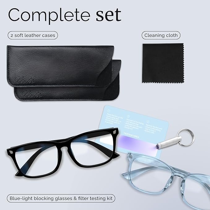 livho High Tech Blue Light Glasses - Advanced up to 99% Blue Light Blocking Computer Glasses - Screen Fatigue & UV Protection