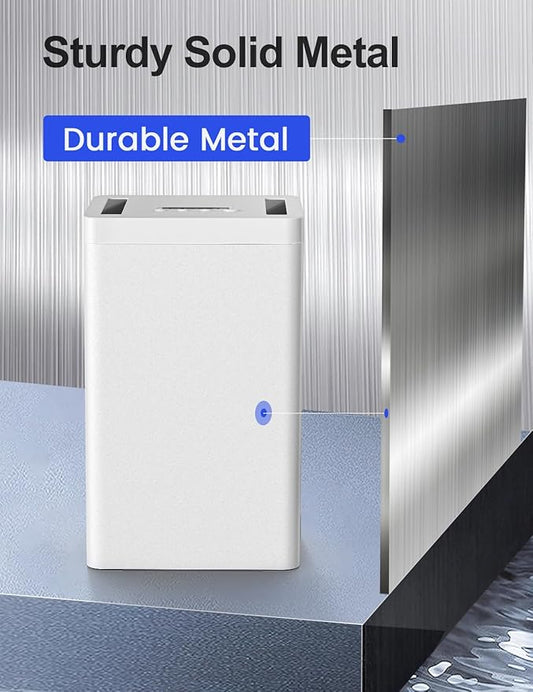 Metal Timed Lock Box with Emergency Unlocking, Phone Locked Box with Timer, Locking Container, Audio Prompt, Self-Control Safe Locker for Cellphone/iPad Mini/Medicine (Large)