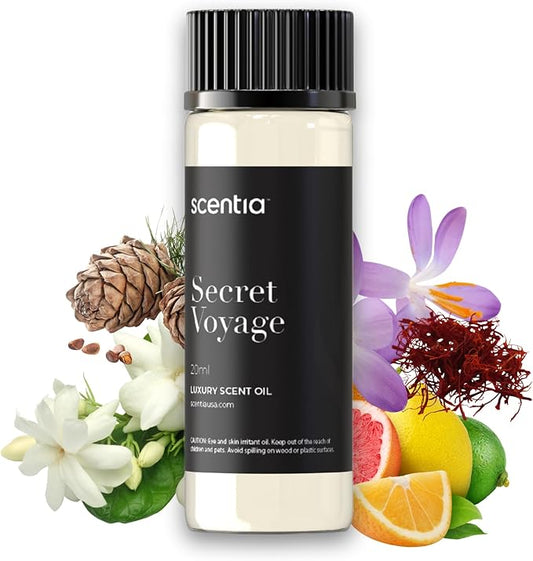Hotel Diffuser Oil Inspired by The Baccarat Hotel Scent - 20 mL 0.67 fl oz - Essential Oil Blend of Cedar &Jasmine for Aromatherapy & humidifiers - Secret Voyage, Graduation Gift