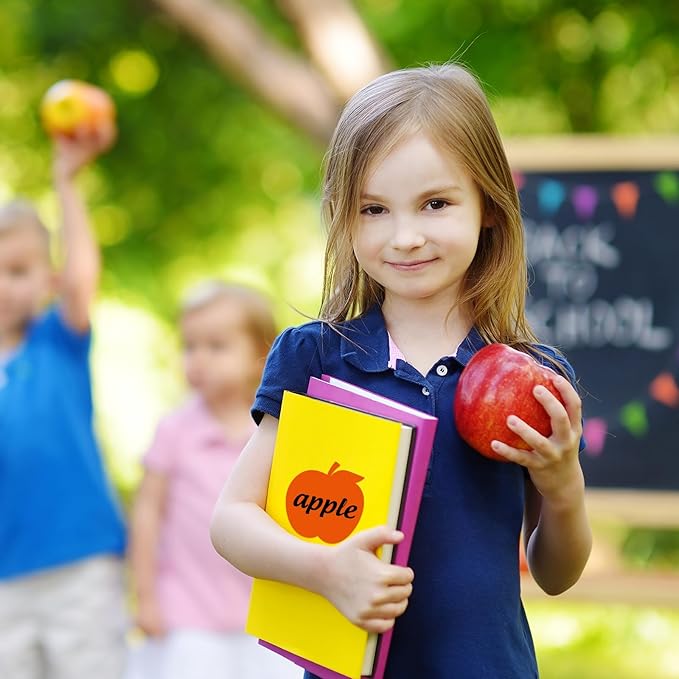 24 Pack Back to School Sticky Notes 6 Colors 3 x 3 Inch Apples Sticky Notepads Colorful Sticky Memo Pads for School Classroom Party Decor Supplies, 480 Sheets