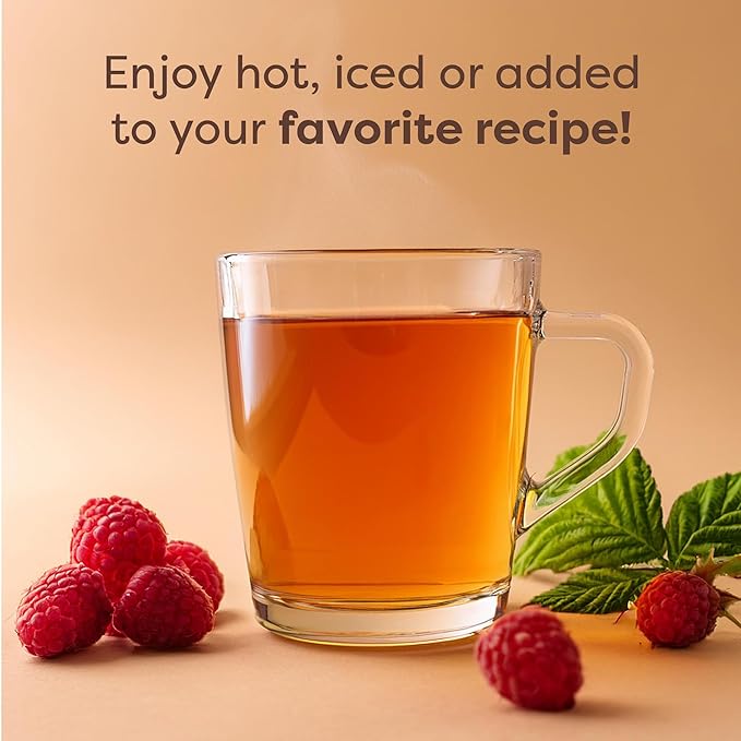 Waka Instant Green Tea Mix, Raspberry Flavored - 100% Tea Leaves, No Additives, Unsweetened Tea Powder in Bulk Pouch – Easy Quick Hot and Iced Teas, Up to 200 Cups (4.5oz)