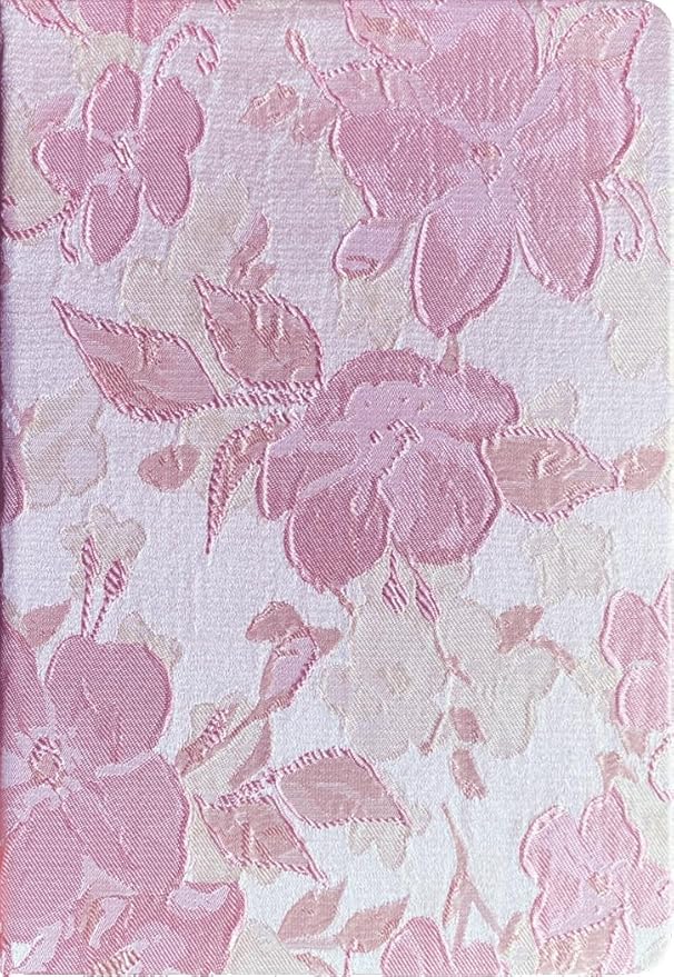 Pink Notebook, A5, Ruled Journal, Hardcover, Lay-flat, Embroidered Flower Journal, Beautiful Journal, Cute Notebooks for Women, Gift for Her, Writing Journal, Gratitude Journal, Peach Blossom