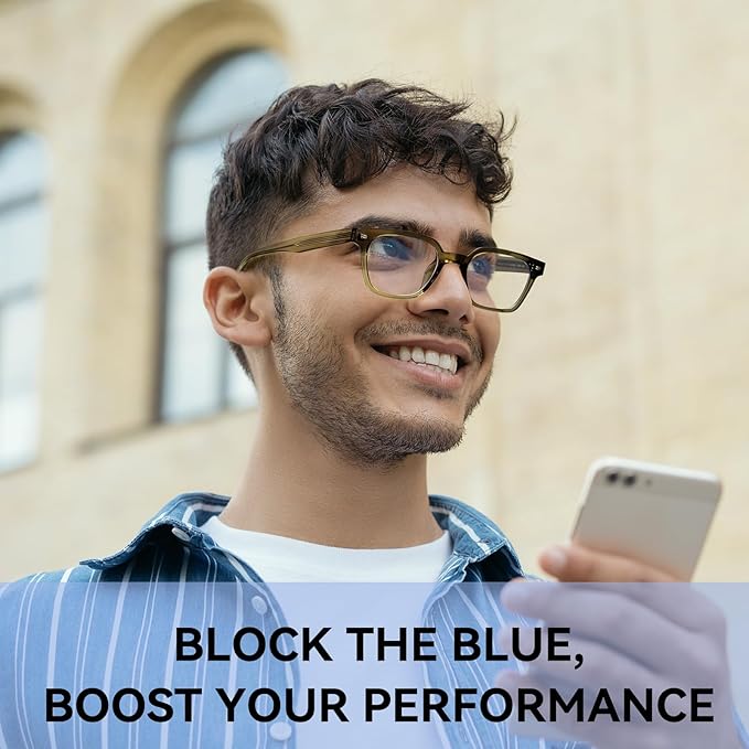 Dollger Blue Light Glasses for Men Women Blue Light Blocking Computer Screen Glasses Men Clear Frames Eyeglasses