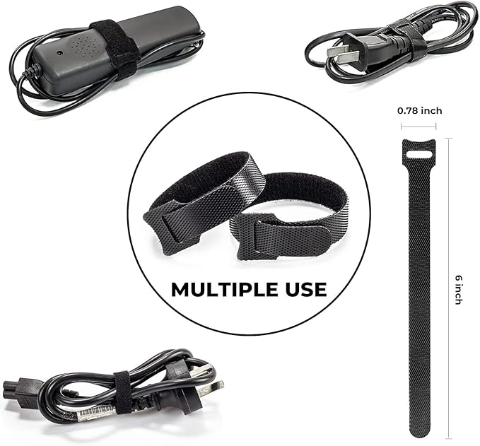 98 PCS Cable Management Kit, 4 Cable Sleeve, 8 Magnetic Cable Holder, 10 Self Adhesive Cord Organizer, 45 Cable Clips, 10+1 Roll Reusable Cable Ties with 20 Buckles for Computer TV Under Desk