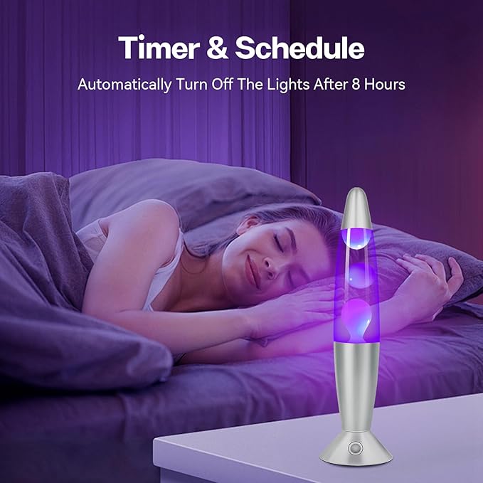 17 Color Changing LED Liquid Motion Lamp: 16 inches Night Lights with Remote Control, Home Decoration Mood Lighting, Christmas Gifts Table Lamp for Adults and Kids Bedroom,White Wax