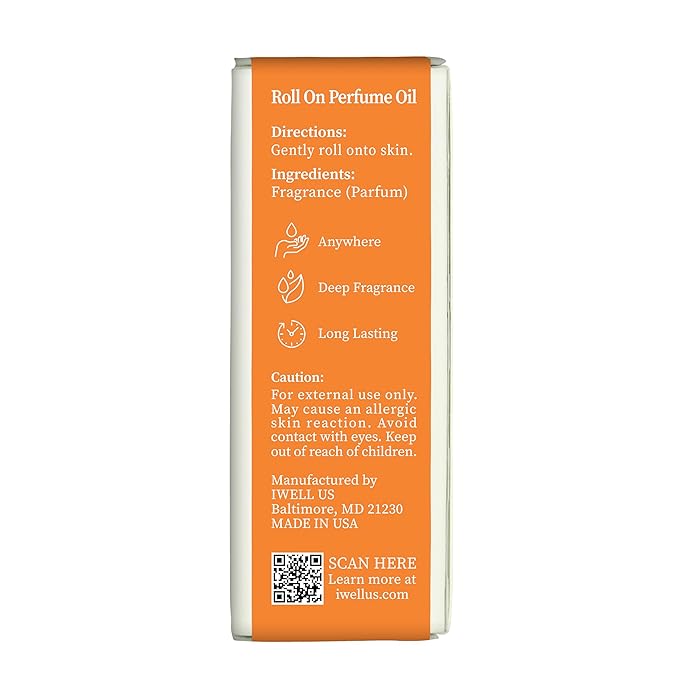 Well's Oil Roll-On Perfume Oil (Love is Heavy) | Sweet Fruit Notes | Long-Lasting | Paraben-Free | 0.33 Fl Oz / 10 ml