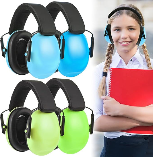 Amylove 4 Pcs Kids Ear Protection Noise Cancelling Headphones Noise Reduction Ear Muffs 27dB Hearing Protection (4 Colors)