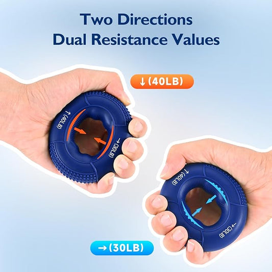 FitBeast Grip Strength Trainer, Finger Exerciser, Forearm Strengthener 9-Piece Kit, Hand Grip Strengthener Targeted Strength, Relief & Recovery