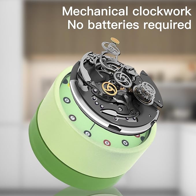 Kitchen Timer for Cooking, 2 PCS 60 Minute Visual Timer with Magnetic Base Mechanical Desk Timer for Home Kitchen Cooking Classroom Study Office Desk Use(Green)