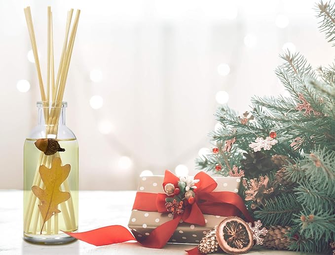 Urban Naturals Spiced Chestnut Reed Diffuser Sticks and Oil Set β Comforting Autumn Scent of Chestnuts, Cinnamon, Clove and Cedar Wood with Real Acorns and Fall Leaves β 3.75 Ounces β Made in The USA