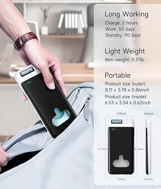 ySky Timed Phone Lock Box for iPhone and 6.7inch Phones, Portable Phone Jail Locker Box with Timer Prevent Phone Addiction | Unplug from Phones, Video Games, Social Media to Achieve Goals(Black)