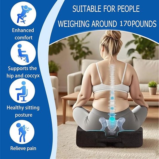 Extra Thick Office Chair seat Cushion, Back and Hip Pads, Non-Slip seat Cushion for Long Hours in wheelchairs/Cars and Dining Chairs.