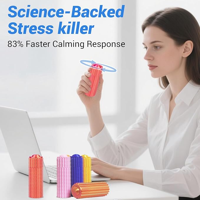 Little Ouchies Fidget Toy, Spike Roller Toy, Adults Pain stim Fidget Toy, Sensory Toy for Anxiety Relief Skin Picking, Press and Rotate Adults Spiky Sensory Toys, Portable ADHD Toys, Novelty Gifts