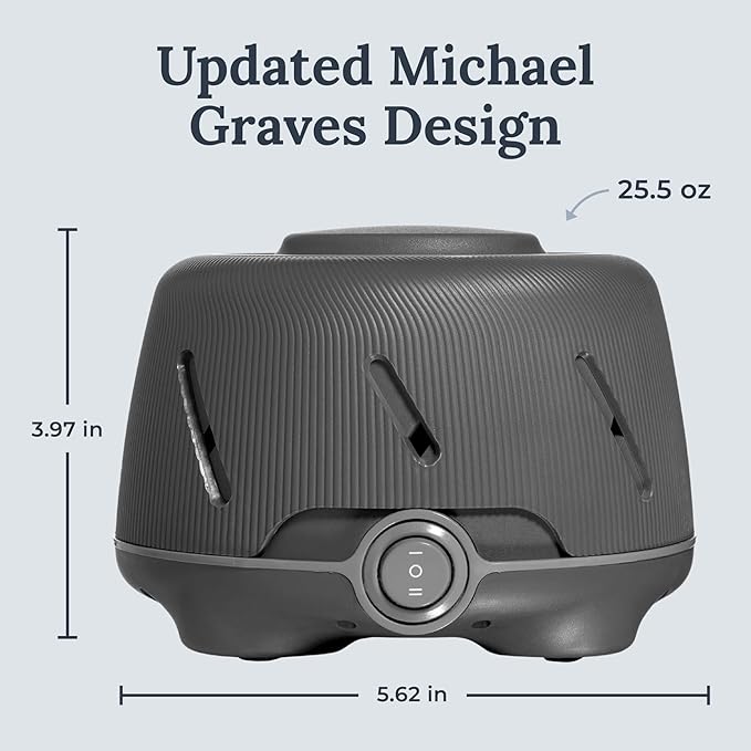 Yogasleep Dohm (Gray) The Original White Noise Machine, Relaxing Natural Sound from a Real Fan, Noise Cancelling for Office Privacy, Sleep Aid for Adults & Baby, Travel Size Pink Noise Machine