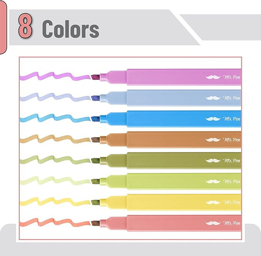 Mr. Pen- Aesthetic Highlighters, 8 Pack, Chisel Tip, Autumn Colors, Cute Highlighters Assorted Colors, Back to School Supplies