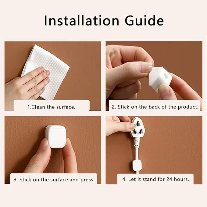 IFNOW 12 Pack Magnetic Cable Clips Cord Organizer Black and White Self Adhesive Cord Holder Under Desk Cable Management for Home,Office,Car,Desk,Nightstand