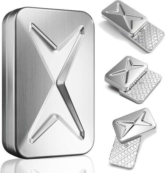 Magnetic Fidget Slider, EDC Fidget Toys for Adults, Home Office Executive Desk Toy Stress Relief Toy, Ideal Gifts for ADHD, ADD & Autism (Silver 2.0)