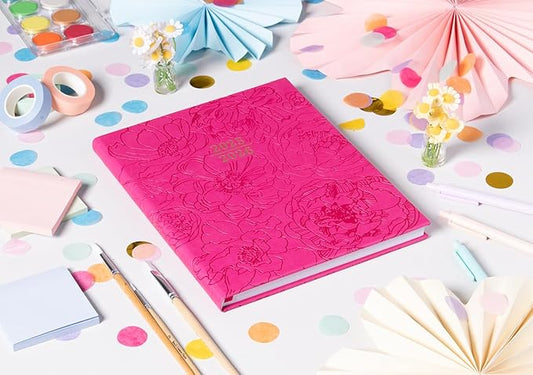 Eccolo 2025-2026 Large Agenda Planner, 18 Month, Yearly, Monthly & Weekly Pages, Habit & Gratitude Tracker (Hard Cover- 8 x 10")