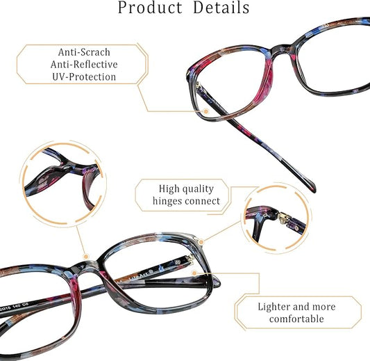 LifeArt Blue Light Blocking Glasses, Anti Eyestrain, Computer Reading Glasses,TV Glasses for Men and Women