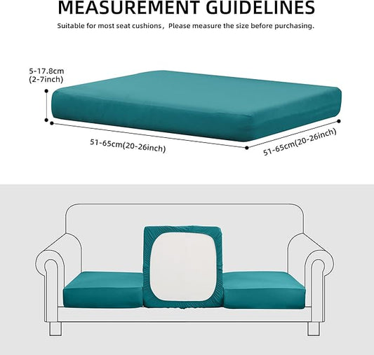 8Pcs Stretch Patio Cushion Covers Waterproof Outdoor Cushion Covers,Outdoor Couch Covers Patio Couch Cover Slipcovers, for Furniture Protector Cover Replacement(Cover Only) (Peacock Blue)