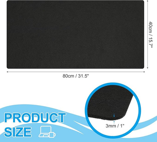 PATIKIL 31.5" x 15.7" Large Felt Desk Pad Protector, Upgrade Non-Slip Desk Mat Full Table Mouse Pad Keyboard Mats for Laptop Computer Writing Desk Table Gaming Home, Black